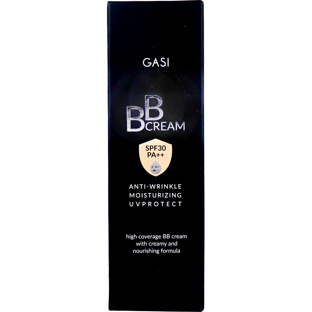 GASI(ガシ) アンチリンクル モイスチャライジング UVプロテクト BBクリーム ブラック 50g