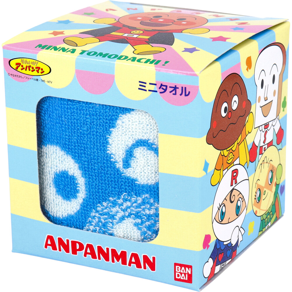 アンパンマン ミニタオル ばいきんまんブルー 約25×25cm AP24051B 1枚入