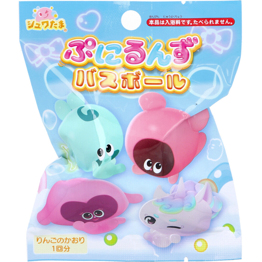 シュワたま ぷにるんず バスボール りんごのかおり 75g 1回分