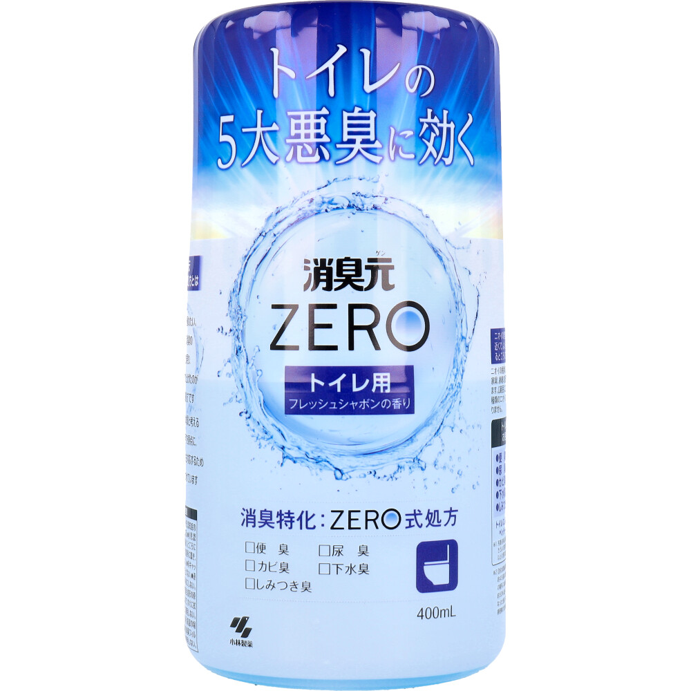 消臭元 ZERO(ゼロ) トイレ用 フレッシュシャボンの香り 400mL