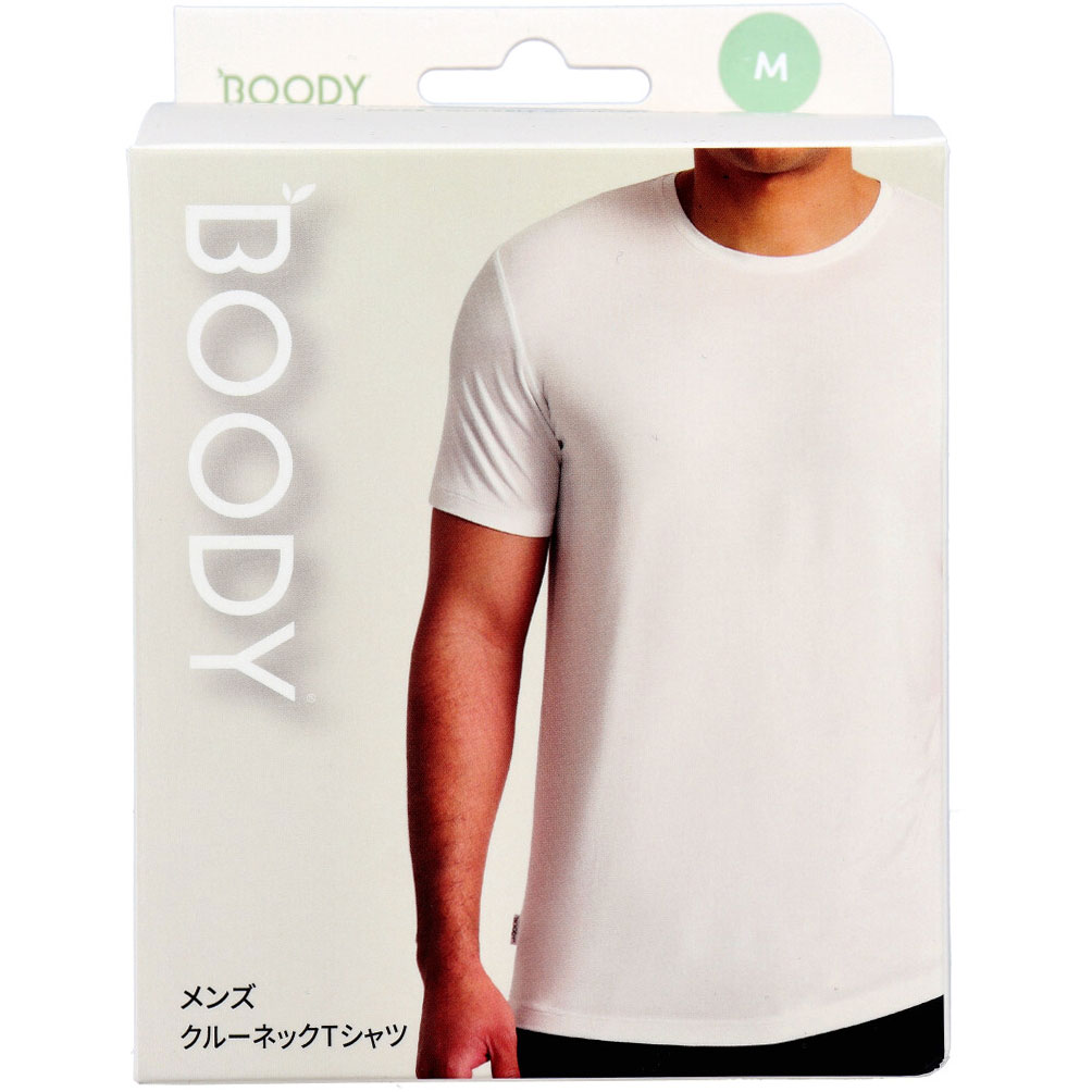 BOODY メンズ クルーネックTシャツ ホワイト Mサイズ 1枚入