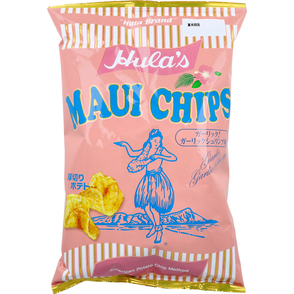 ※フラ印 マウイチップス ガーリック！ガーリックシュリンプ味 125g