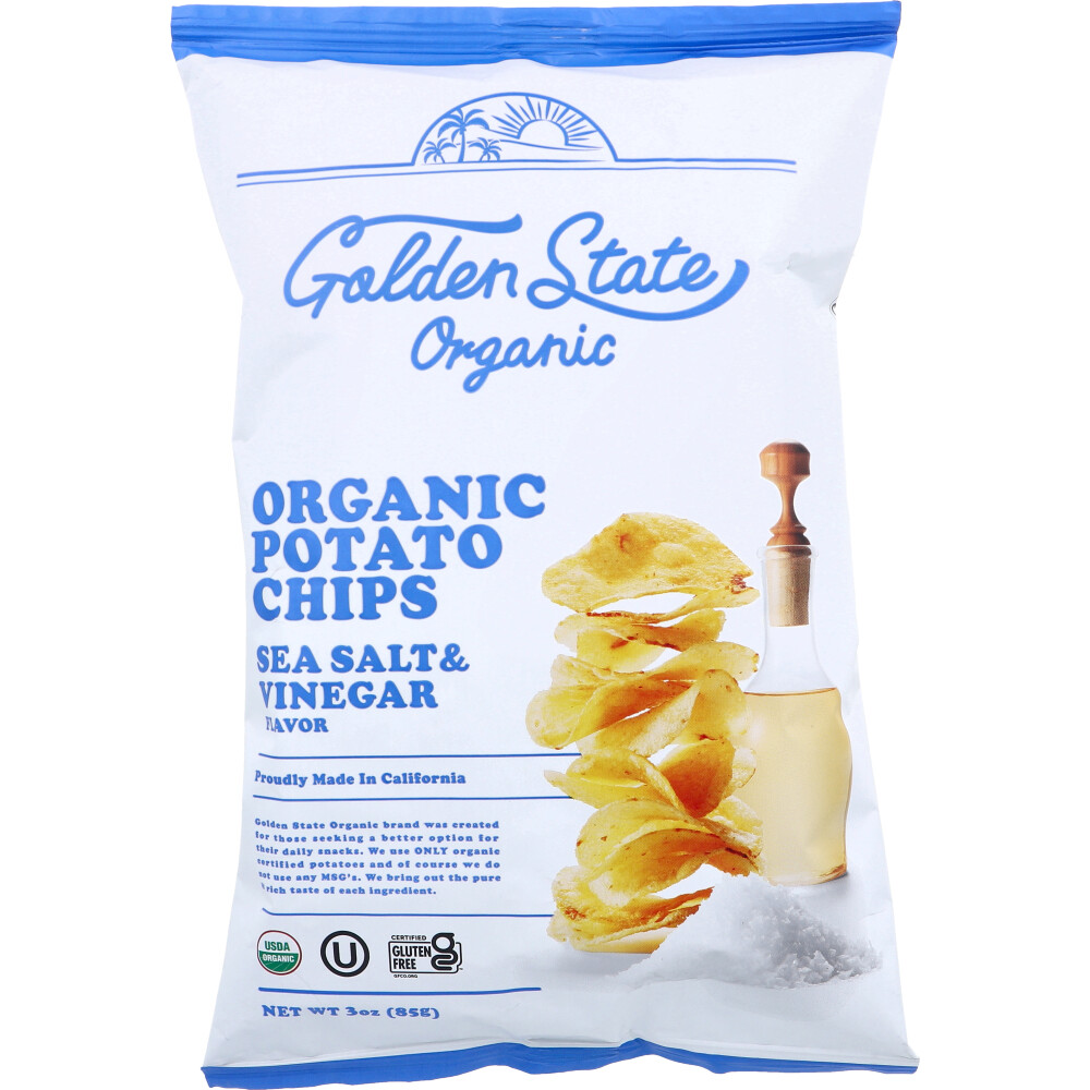 ※Golden State Organic オーガニックポテトチップス シーソルト＆ビネガー 85g