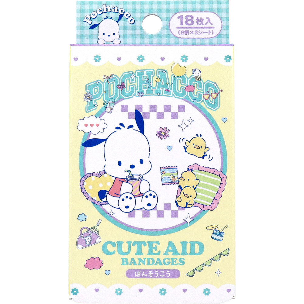 ワンダフルワールド2 ポチャッコ CUTE AID ばんそうこう 18枚入