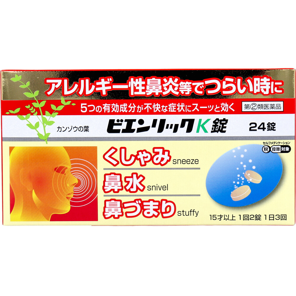 【第(2)類医薬品】ビエンリックK錠 24錠入