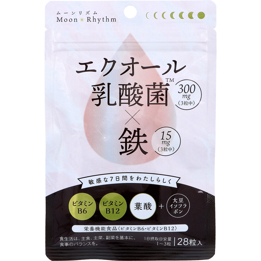 ※やわた ムーンリズム エクオール乳酸菌×鉄 28粒入