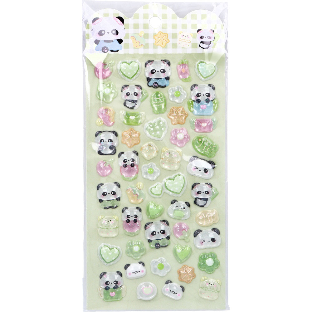 ぷくぷくシールファンシーアソート ぷくちゅるシール グリーン 1枚入