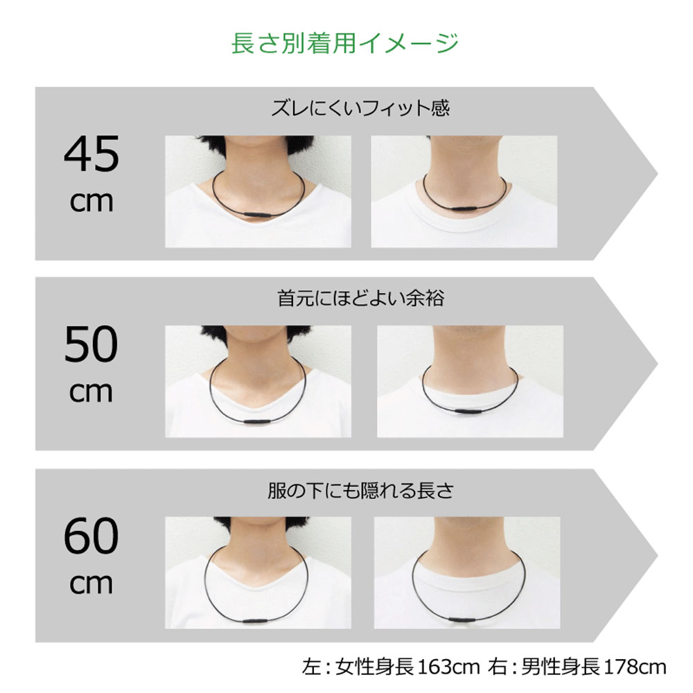 マグネループ長さ別着用イメージバナー画像