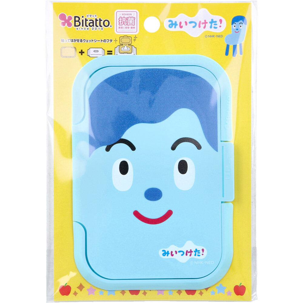 Bitatto(ビタット) 貼ってはがせるウェットシートのフタ みいつけた！ コッシー 1個入