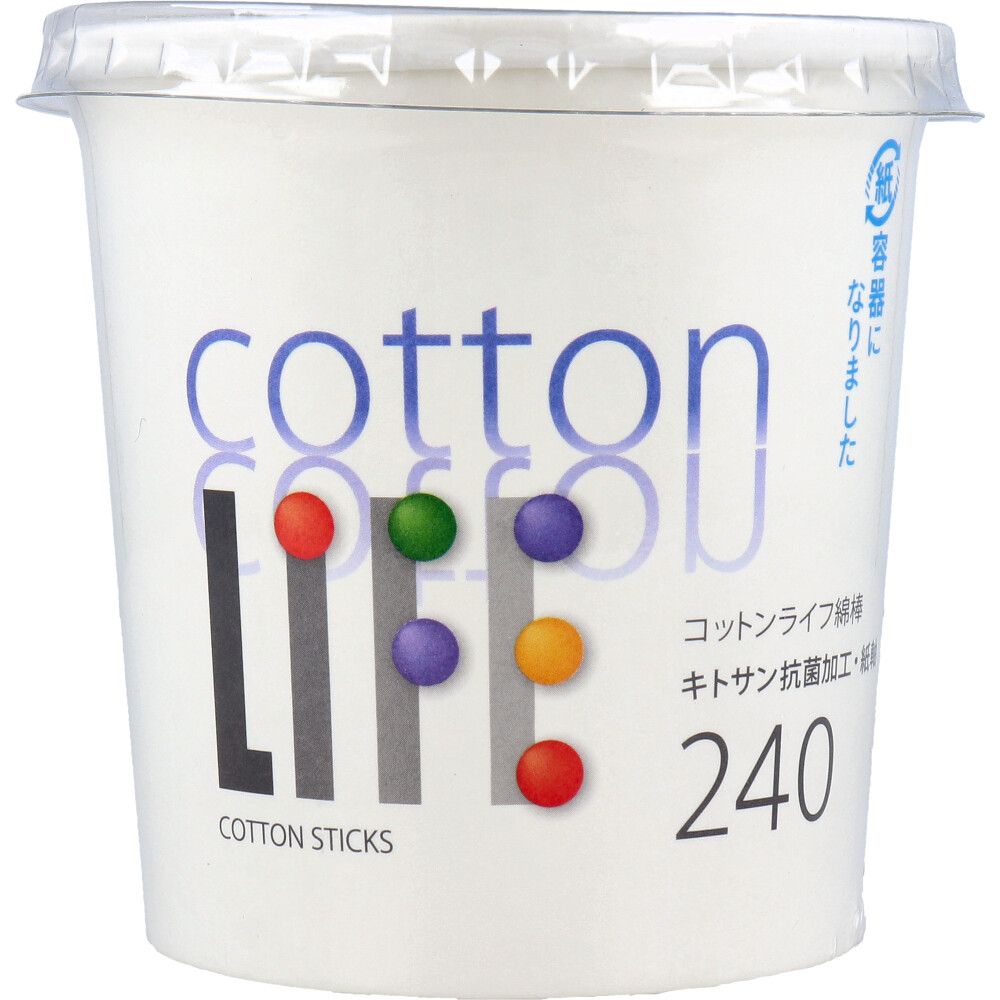 コットンライフ綿棒 紙筒 240本入