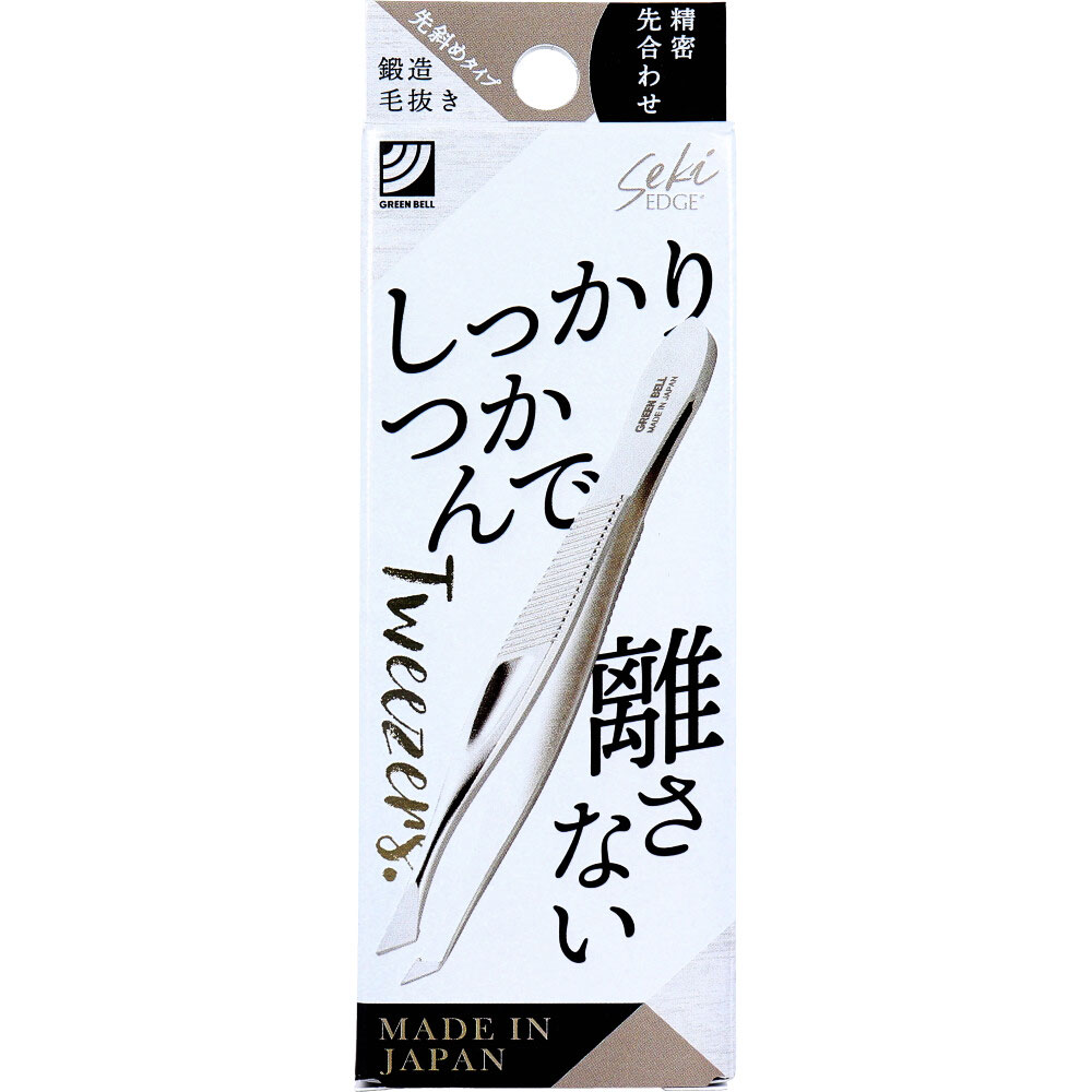 しっかりつかんで離さない毛抜き 先斜めタイプ SJ-T250