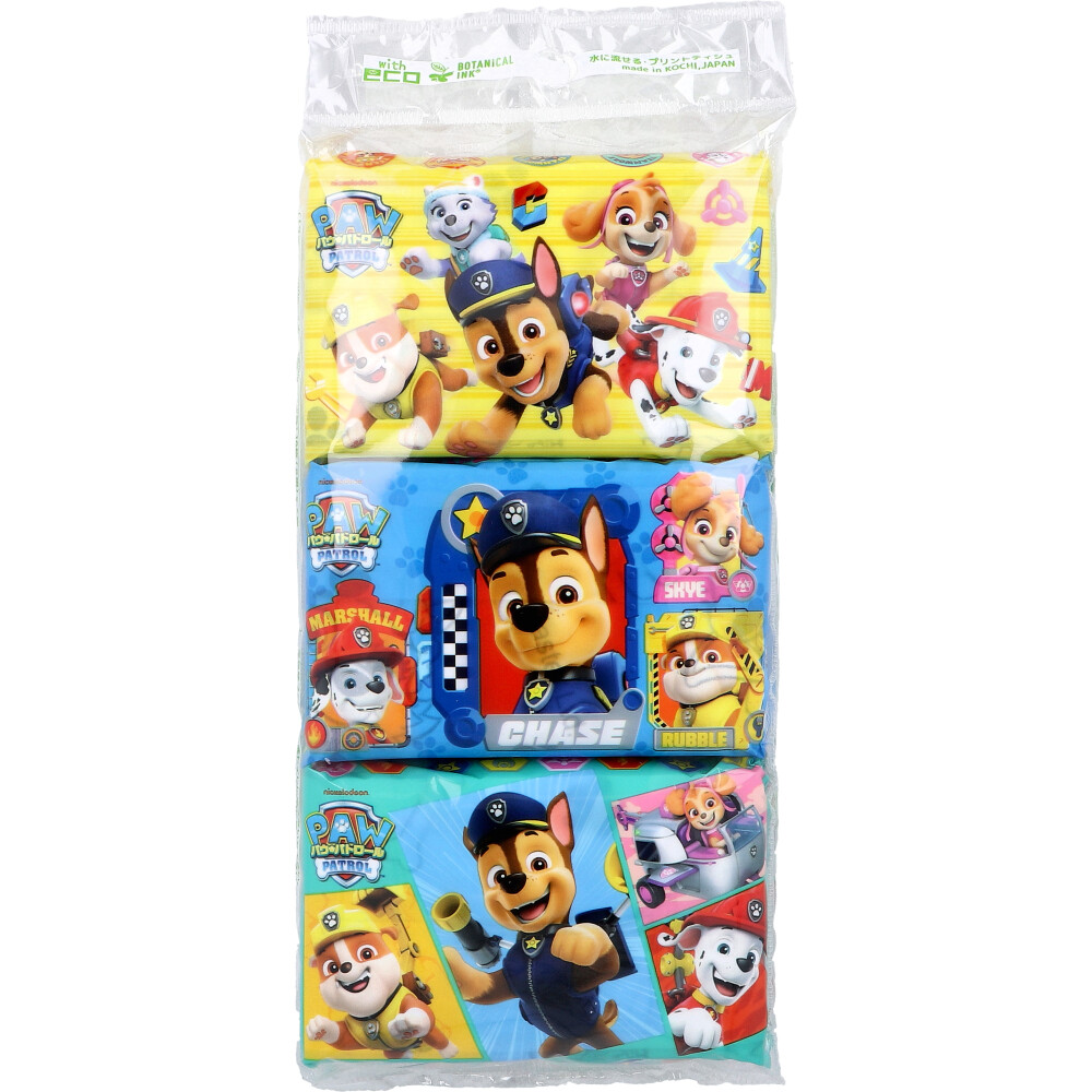 [メーカー欠品]パウパトロール 水に流せるプリントティシュ 16枚(8組)×6個入