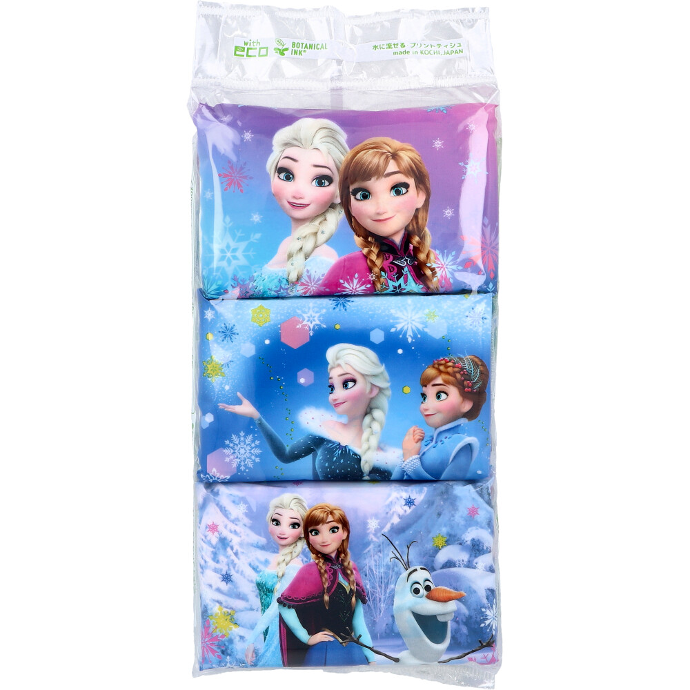 [メーカー欠品]アナと雪の女王 水に流せるプリントティシュ 16枚(8組)×6個入