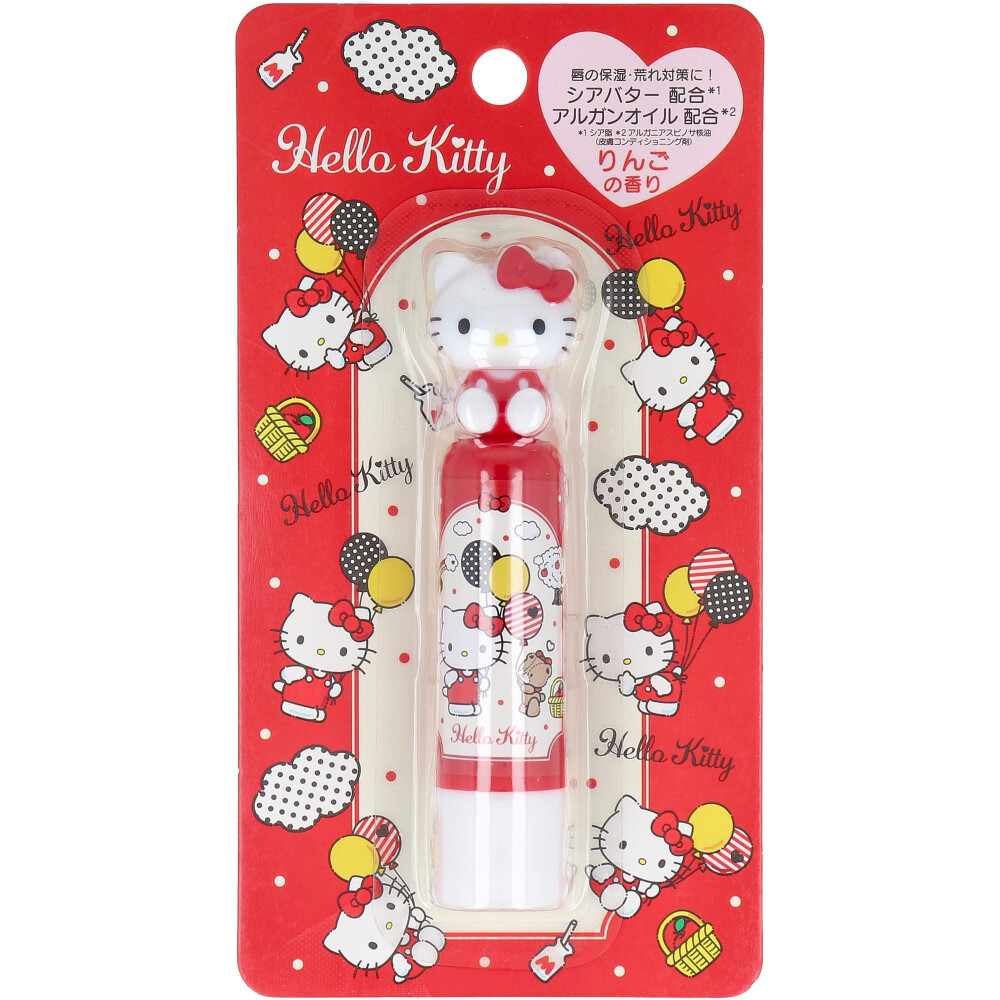 ハローキティ おすわりダイカットリップクリーム りんごの香り 3.5g