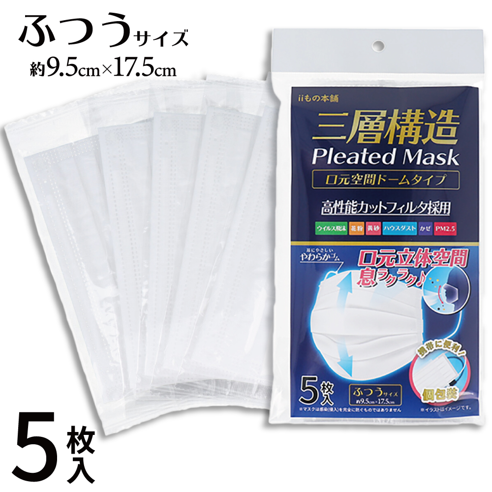 ふつうサイズ(約9.5×17.5cm)の５枚入です。