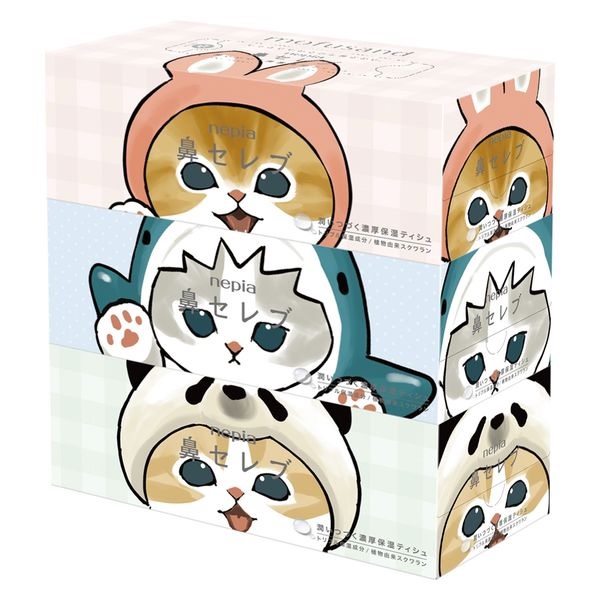 [販売終了]ネピア 鼻セレブティシュmofusand 400枚(200組)×3個